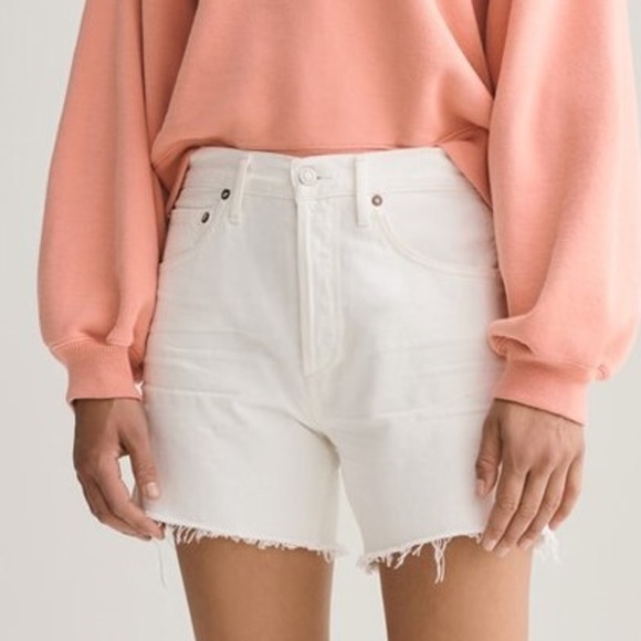 Agolde Reese Relaxed Cutoff Shorts - Picture 1 of 9